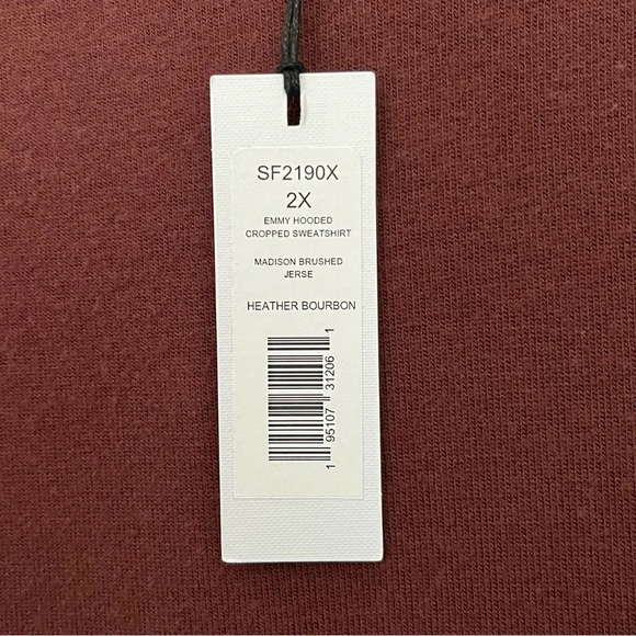 Michael Stars Emmy Hooded Sweatshirt-Hoodie Pullover-Women’s 2X-Maroon-Burgundy - Picture 11 of 15